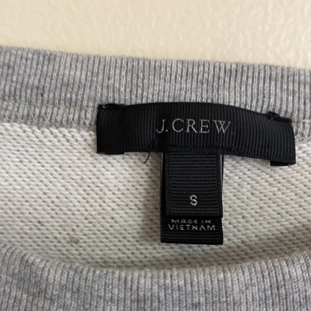 J. Crew Asymmetrical Ruffle Sweatshirt